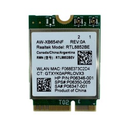 WiFi ir Bluetooth adapteris HP Realtek RTL8852BE Wi-Fi 6 Bluetooth 5.4 P06350-005 P06346-001