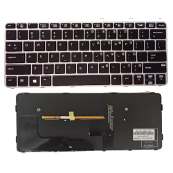 Klaviatūra HP Elitebook 820 G3 820 G4 725 G3 725 G4 US su sidabriniu rėmeliu ir apšvietimu Klaviatūra HP Elitebook 820 G3 820 G4 725 G3 725 G4 US su sidabriniu rėmeliu ir apšvietimu