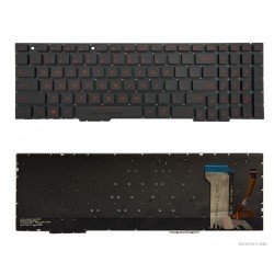 Klaviatūra Asus FX753 FZ53 GL553 ZX753 ZX53 US su apšvietimu Klaviatūra Asus FX753 FZ53 GL553 ZX753 ZX53 US su apšvietimu