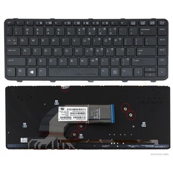 Klaviatūra HP Probook 440 G1 440 G2 640 G1 US su apšvietimu