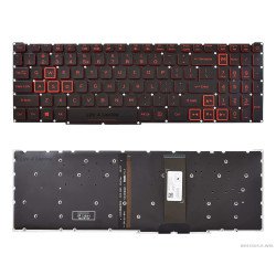 Klaviatūra Acer Nitro AN515-54 AN515-55 AN715-51 US su raudonu apšvietimu Klaviatūra Acer Nitro AN515-54 AN515-55 AN715-51 US su raudonu apšvietimu
