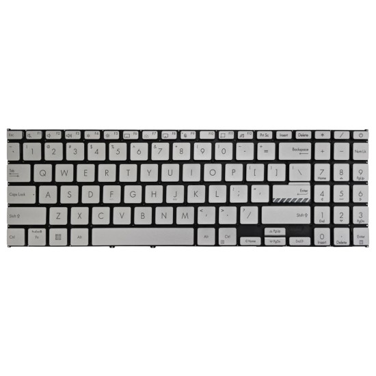 Klaviatūra Asus X1502VA X1502ZA X1603ZA M1503Q M1503Z X1605V M1502I M1603Q US sidabrinė su apšvietimu Klaviatūra Asus X1502VA X1502ZA X1603ZA M1503Q M1503Z X1605V M1502I M1603Q US sidabrinė su apšvietimu